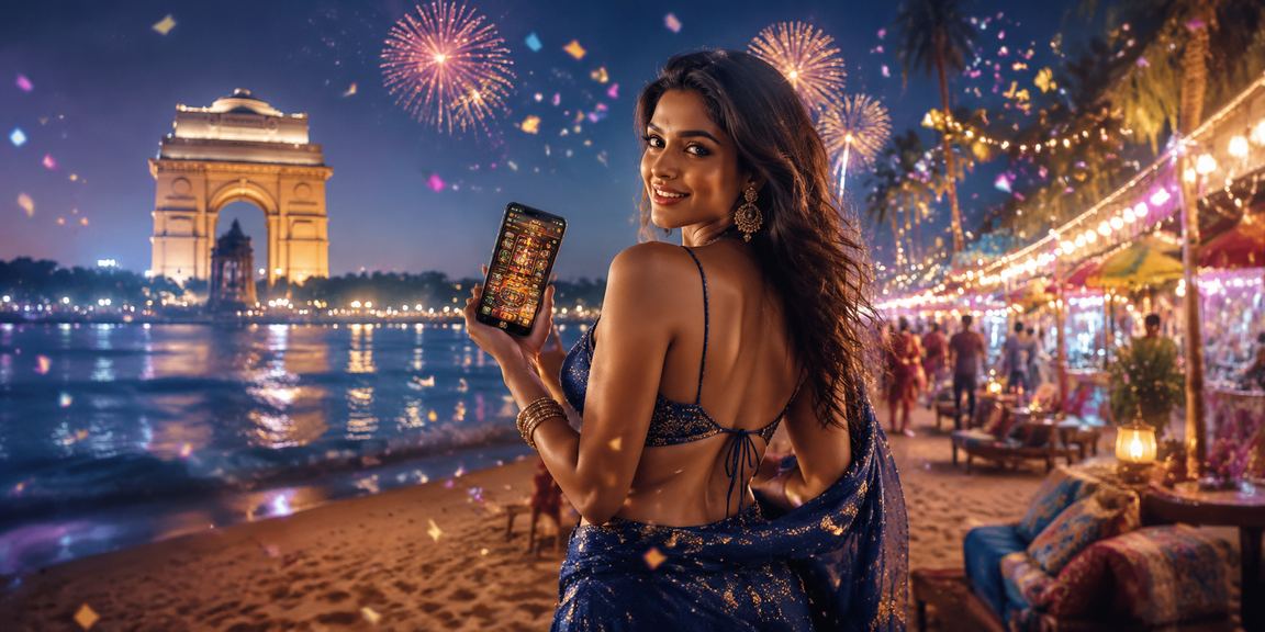 Responsible gaming concept with calm Indian player on mobile device